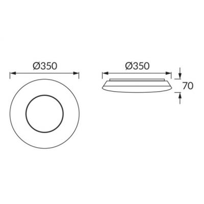 Plafoniera LED RINGE 16W zimna/neutralna/ciepła biel 03282 IDEUS (03282)